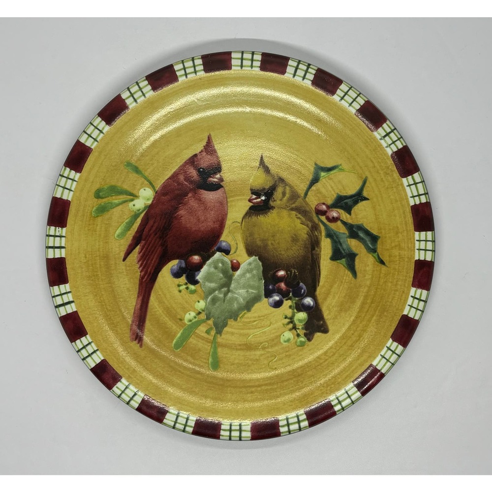 Lenox Winter Greetings Cardinal Everyday Salad Plate Catherine McClung New